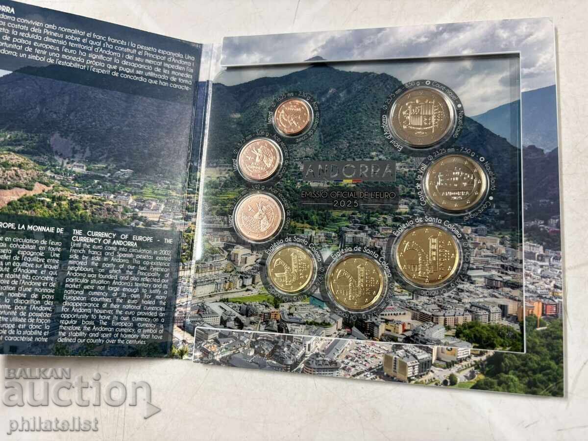 Andorra 2025 - set complet de la 1 cent la 2 euro BU /c cu preț € 46.00 | 89.97 BGN
