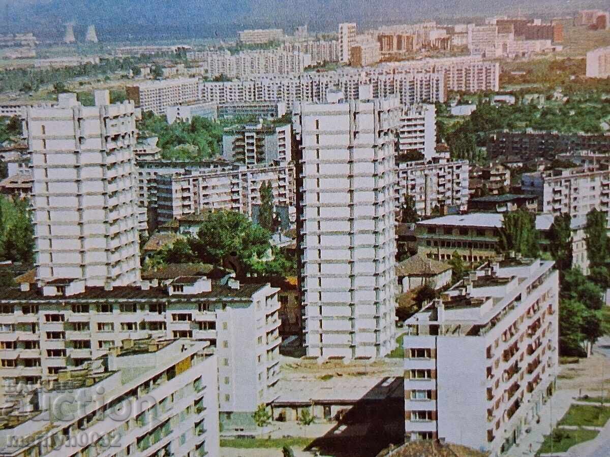 Аукцион Снимка пощенска картичка София 1963г  кв Изток и Младост