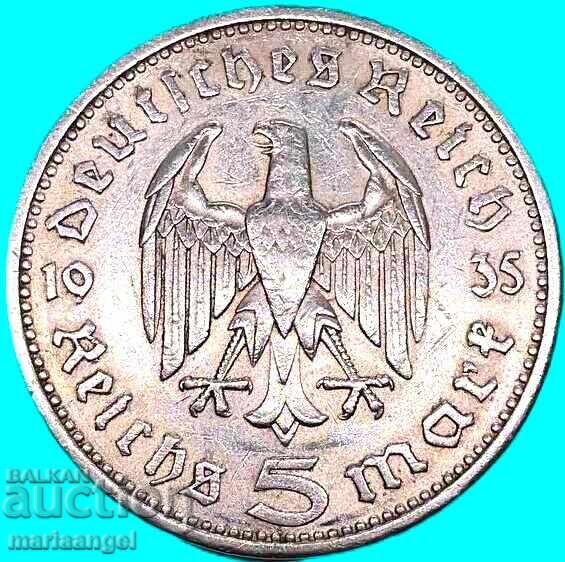 5 mărci 1935 Germania Al Treilea Reich argint - 6