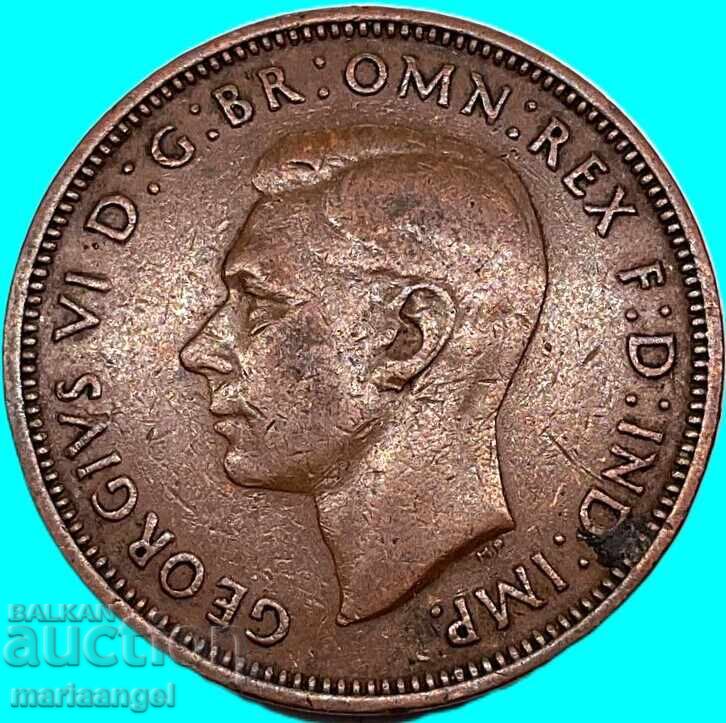 Delivery of 1/2 penny 1943 Great Britain George VI