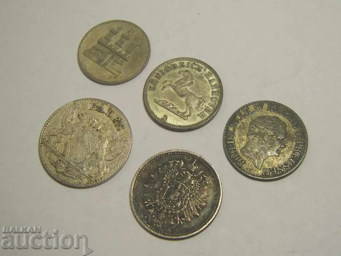 PREȚ BUN! Germania lot 5 monede vechi de argint - 5