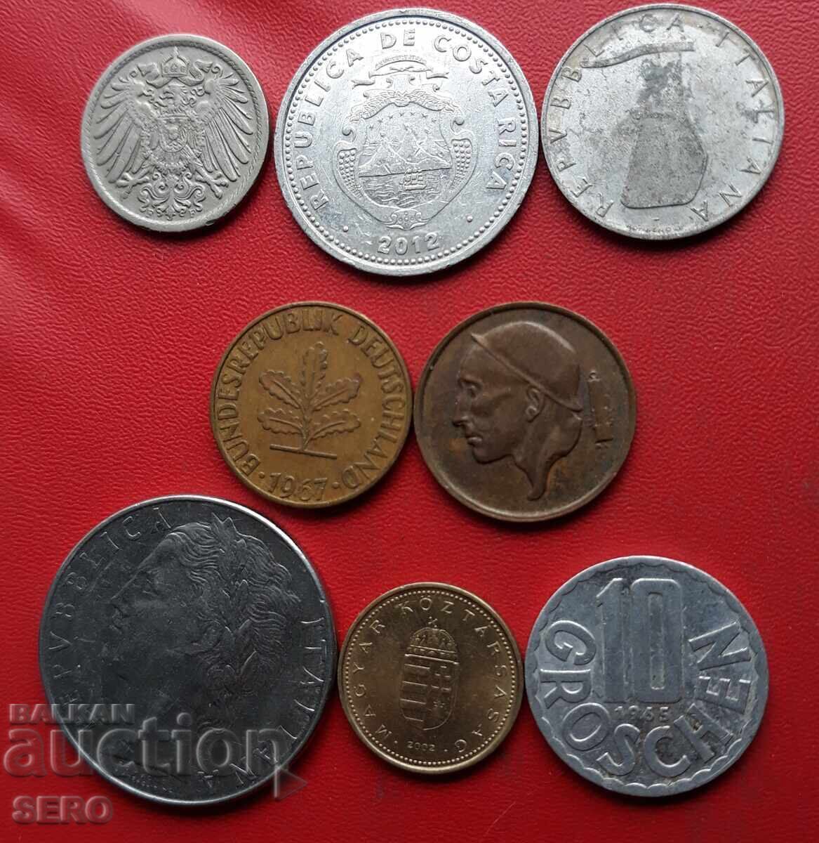 Lot mixt de 8 monede cu preț € 0.52 | 1.02 BGN