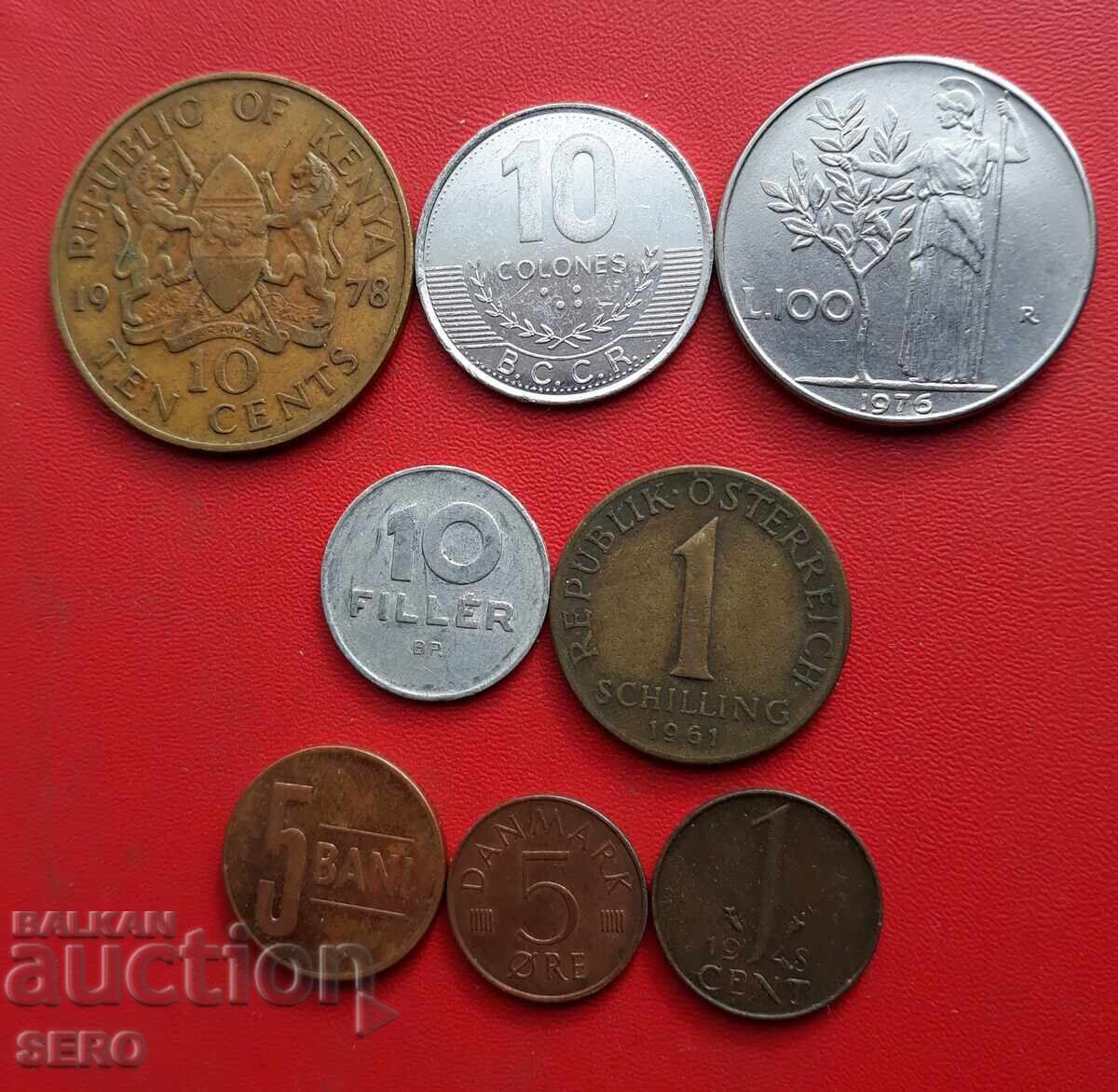 Lot mixt de 8 monede