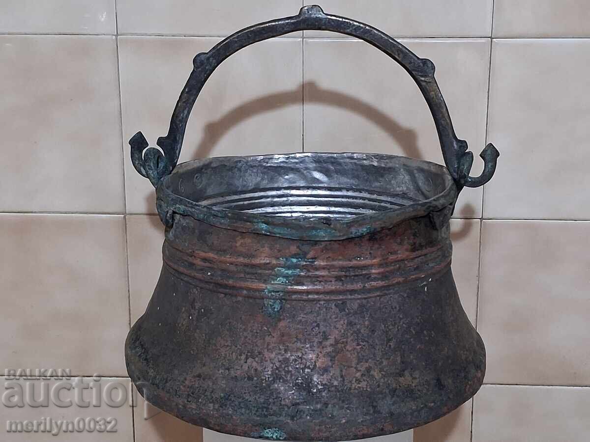 Ibric vechi de cupru, cupru, ceaun, ceaun, vas de cupru