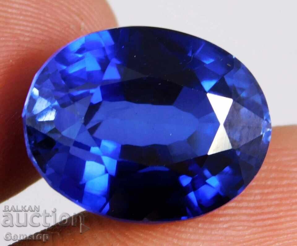 PREȚ DE START! 8.40 ct. safir natural oval, cert. IGL de la 1 ct! cu preț € 0.01 | 0.02 BGN