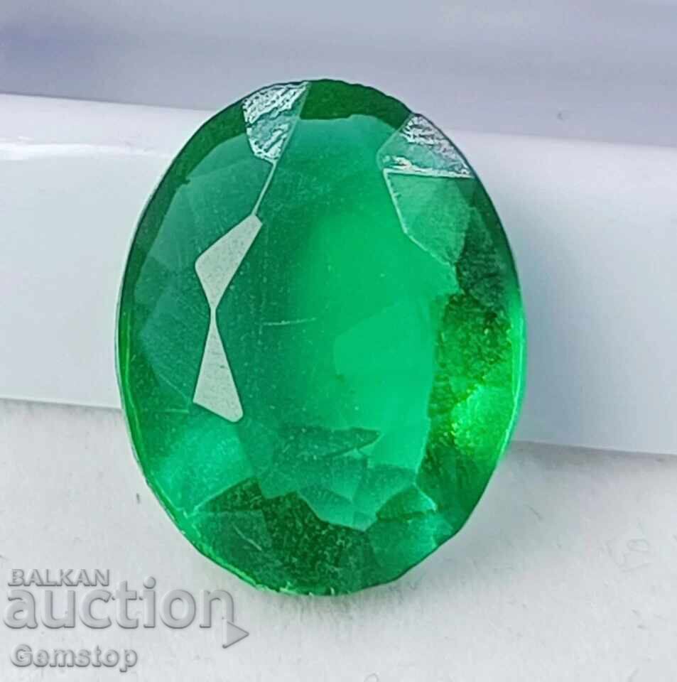 Livrarea PREȚ DE START! 6.65 ct. smarald natural oval, certificat IGL, de la 1 leu!