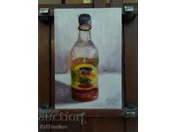 Oil painting - Still life - Hot sauce bottle - Anton Yordanov