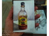 Oil painting - Still life - Hot sauce bottle - Anton Yordanov