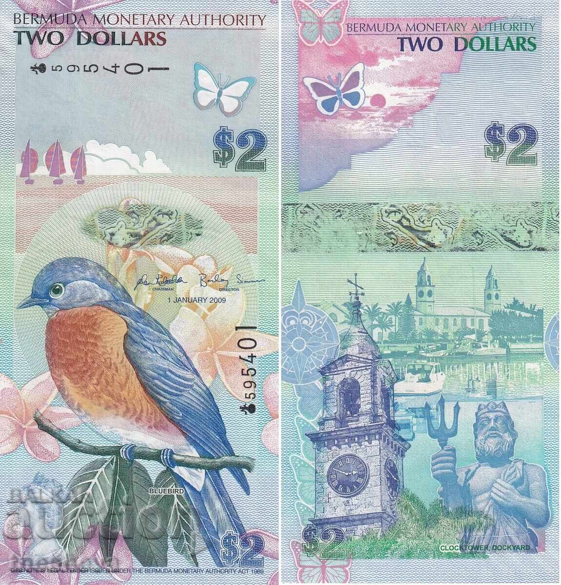 Bermuda 2 dolari 2009 UNC-RARA Bermuda 2 dolari 2009 UNC-RARA