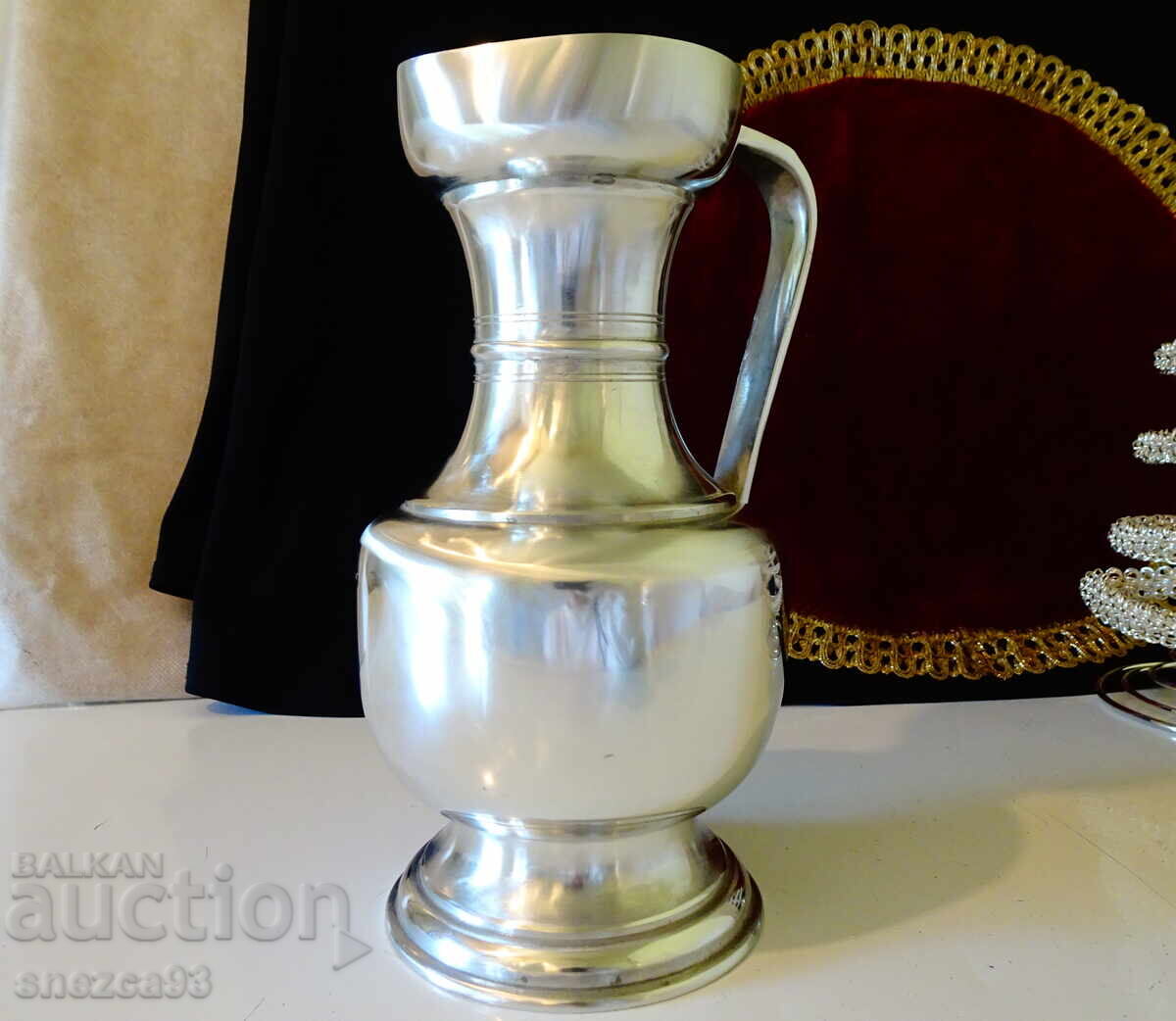 Cană de cositor pentru vin 740 g, 1 l - 7