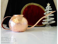 Copper watering can, pitcher, Gekra pure red copper
