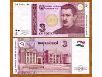 +++ Τατζικιστάν 3 Somoni P 20 2010 UNC +++