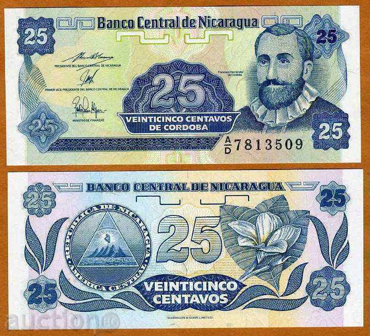 +++ NICARAGUA 25 TSENTAVO 1991 UNC +++