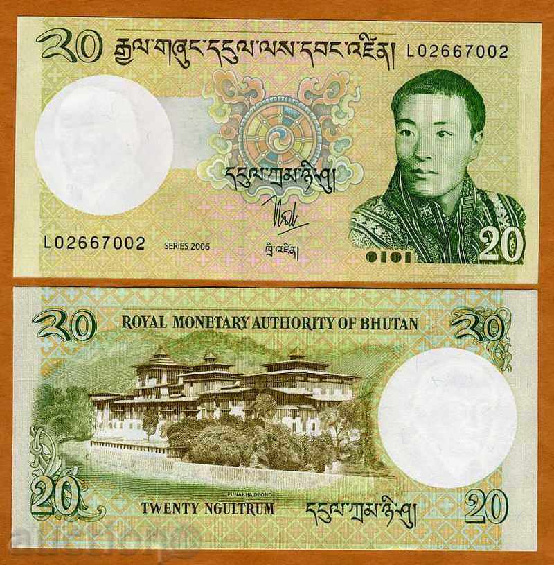 +++ BHUTAN 20 ngultrum 2006 P 30 UNC +++