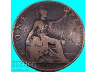 Marea Britanie 1 penny 1905 regele Edward al VII-lea