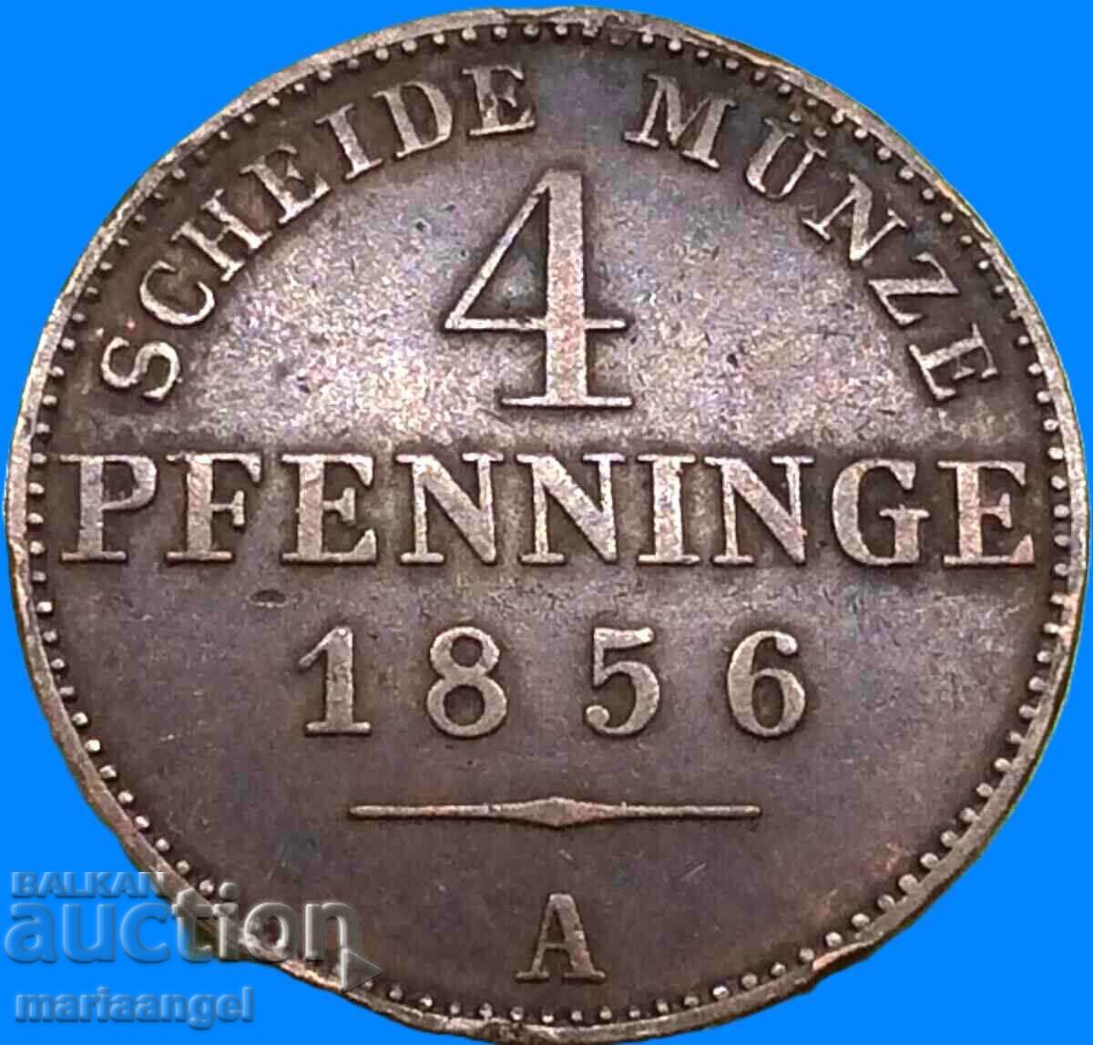 Livrarea 4 Pfennig 1856 Germania Prusia - nu este rară