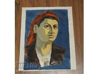 Desen vechi de maestru, tablou portret femeie