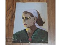 M. Budevska Desen vechi de maestru tablou portret femeie