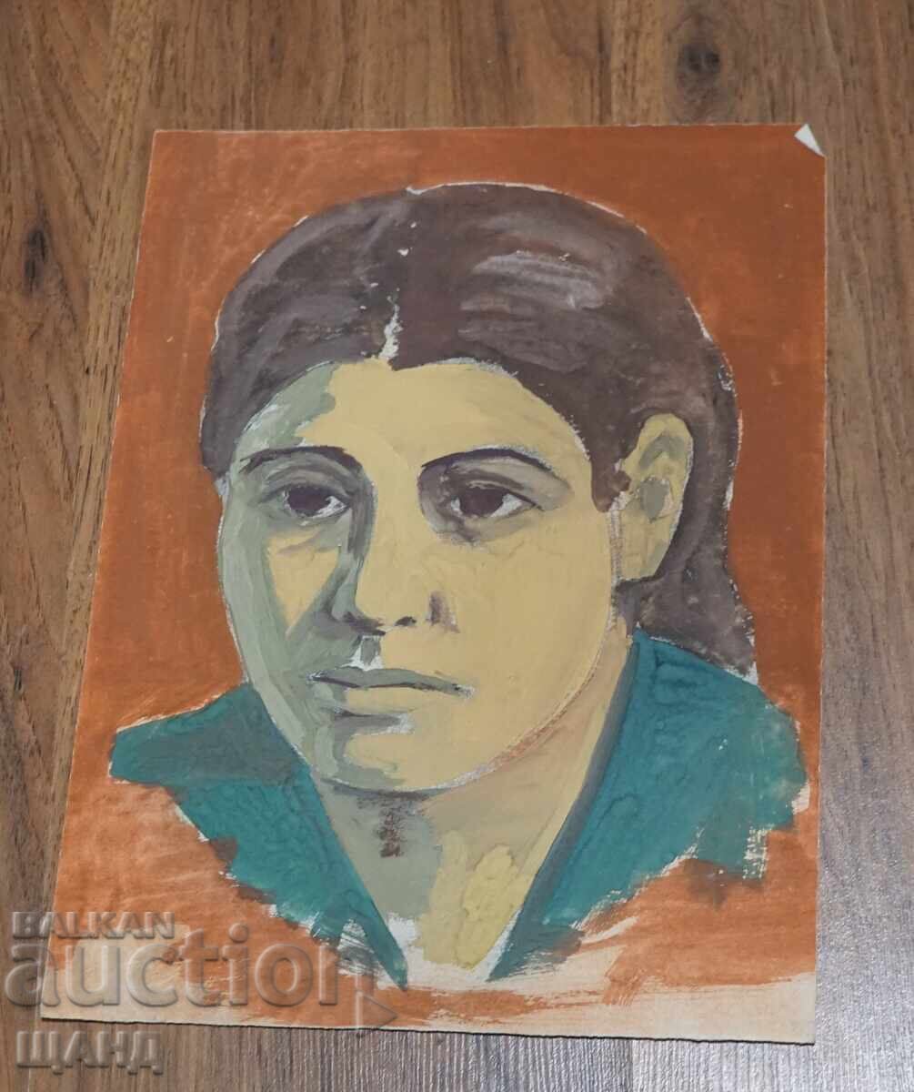 Desen vechi de maestru, tablou portret femeie Desen vechi de maestru, tablou portret femeie