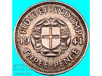 3 pence 1941 Great Britain silver