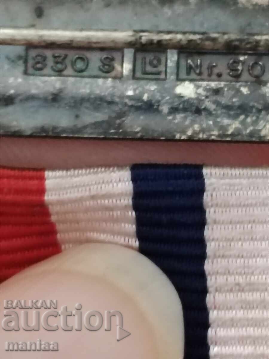 Παράδοση Ασημένιο μετάλλιο Νορβηγίας με σήμα Παράδοση Ασημένιο μετάλλιο Νορβηγίας με σήμα