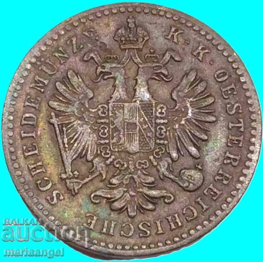 Livrarea 1 kreĭtser 1860 V - Kremnits Avstriya Livrarea 1 kreĭtser 1860 V - Kremnits Avstriya