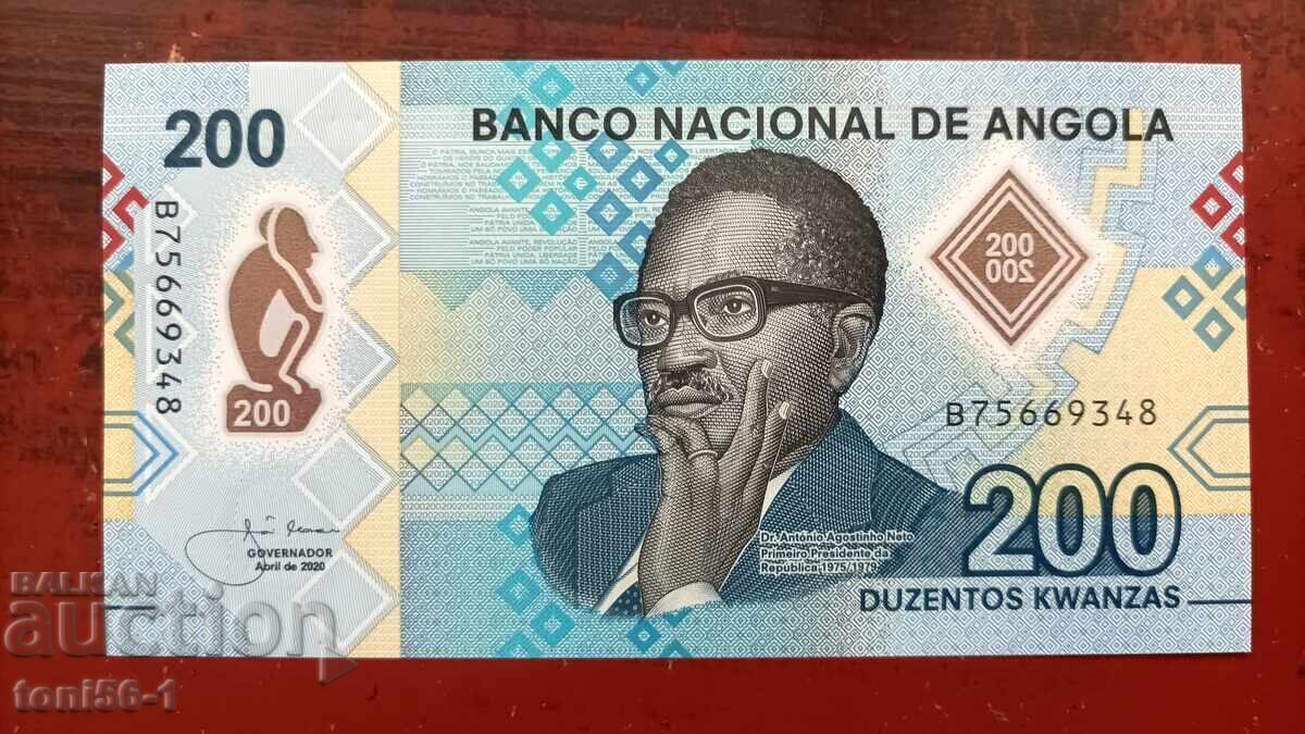 Ανγκόλα 200 κβάνζα 2020 UNC Ανγκόλα 200 κβάνζα 2020 UNC