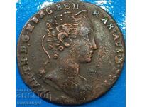 Olanda Austriacă 1 Liard 1745 1/2 Ord Maria Theresa