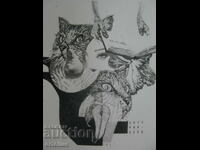 13) Petar Chinovski Varna Algraphy graphic nude body and cat