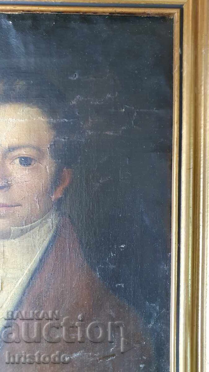 Tablou francez foarte vechi "Portretul unui nobil" - 6