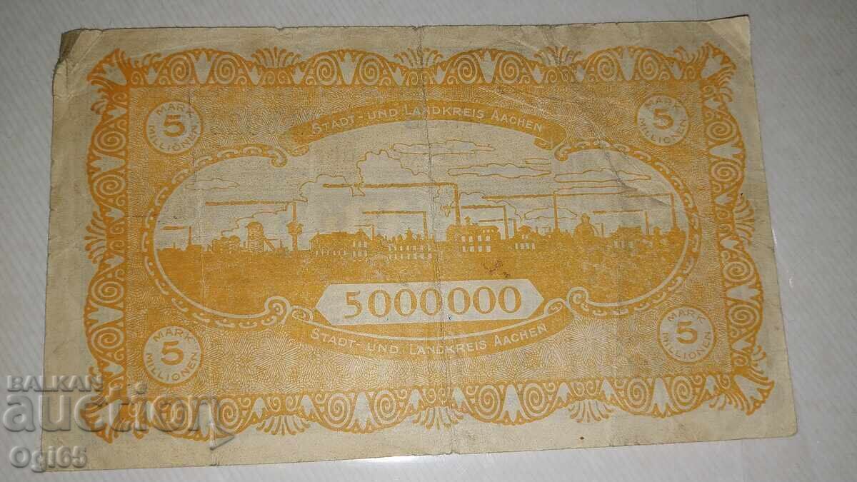 Germany 5 million marks 1923 with price € 10.00 | 19.56 BGN