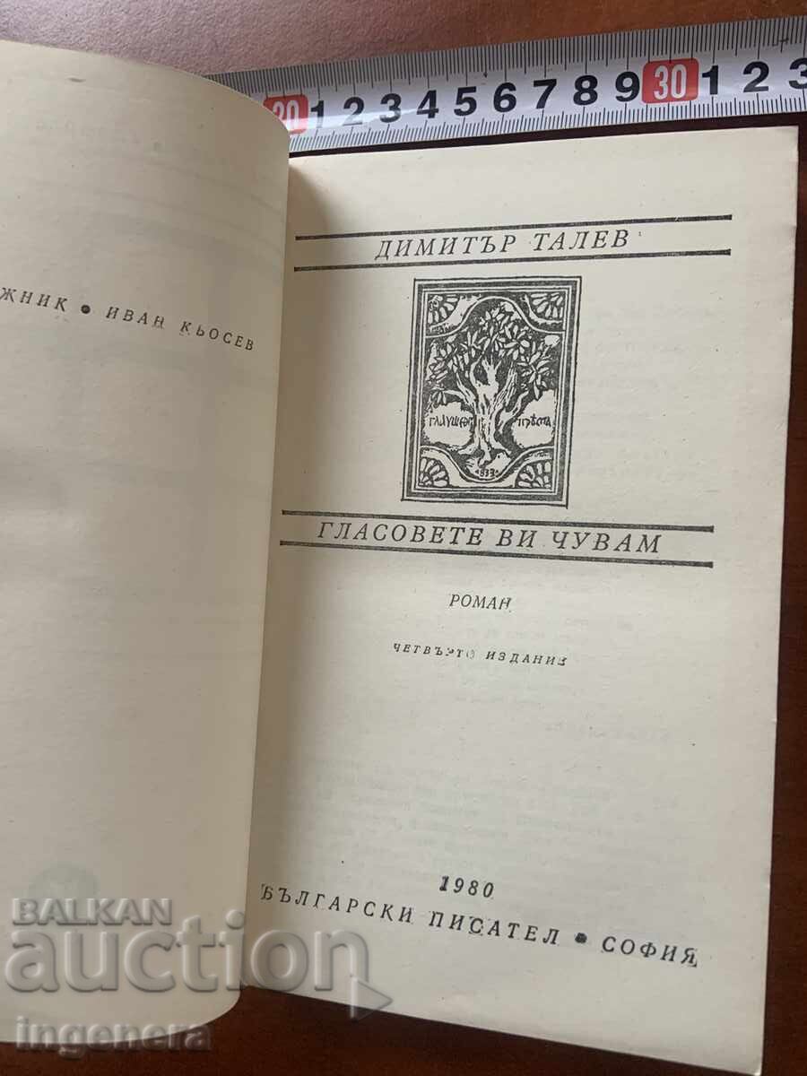 ДИМИТЪР ТАЛЕВ - ГЛАСОВЕТЕ ВИ ЧУВАМ - 1980 Г. с цена € 3.90 | 7.63 лв.