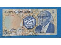 Lesotho 1989 5 maloti UNC Nouă