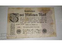 Notgeld Γερμανίας 3 εκατομμύρια μάρκα 1923