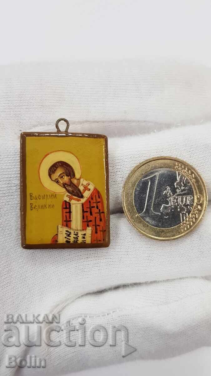 Risuvana Ruska  Malka Ikonka, Ikona - Sv. Vasiliy Veliki cu preț € 35.00 | 68.45 BGN