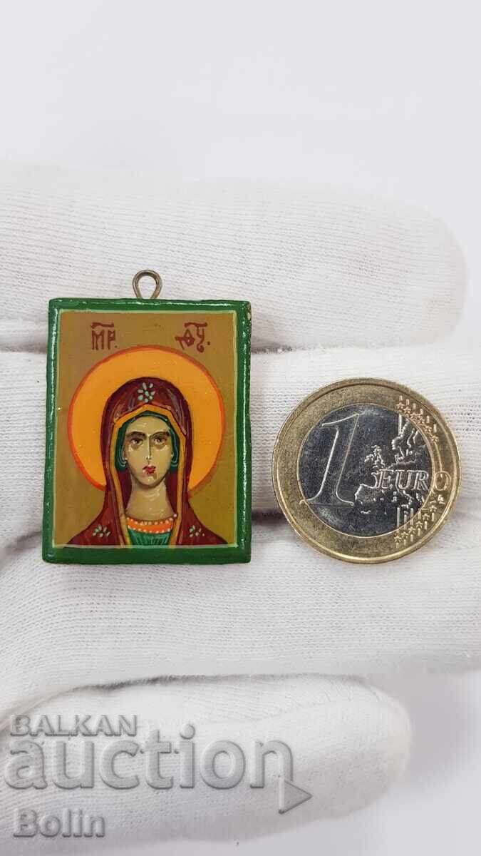 Ζωγραφισμένη Μικρή Ρωσική Εικόνα, Εικόνα Παναγία, Ιησούς Χριστός με τιμή € 35.00 | 68.45 BGN