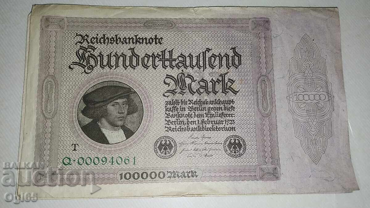 Нотгелд Германия 100000 Марки 1923 година