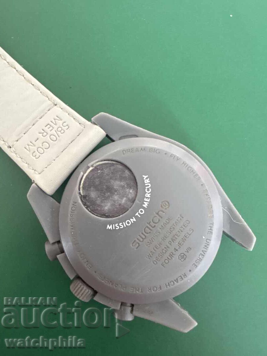 Swatch X Omega Moonswatch Mercury men's watch. Replica with price € 2.00 | 3.91 BGN