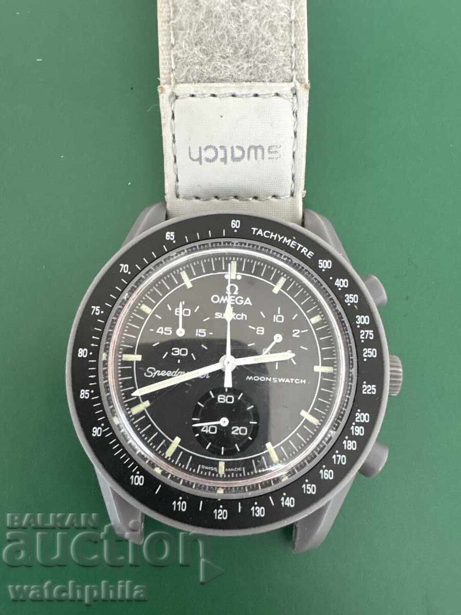 Swatch X Omega Moonswatch Mercury men's watch. Replica
