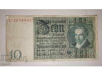 Old banknote from Germany 10 Marks 1929