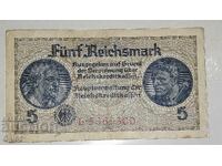 Bancnotă veche din Germania 5 Mărci 1944