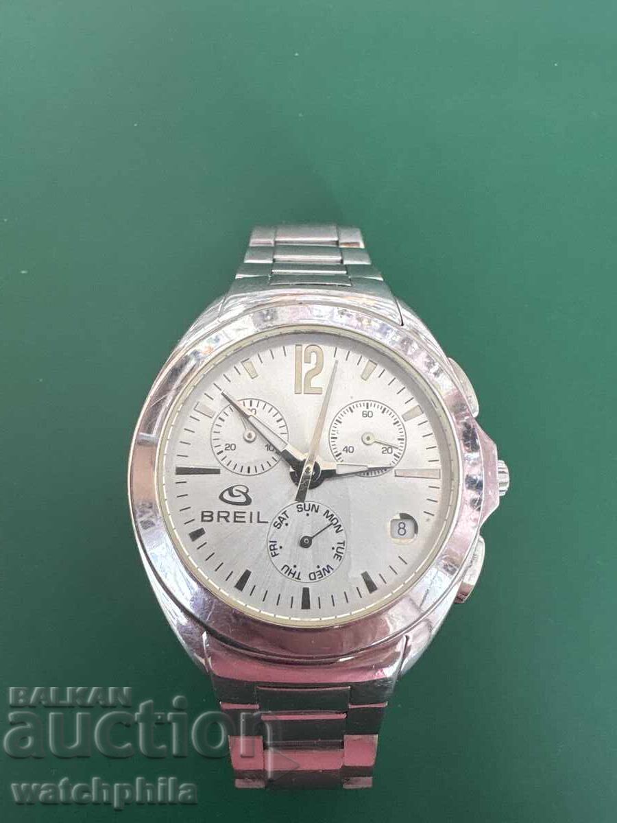 Ανδρικό ρολόι Breil Chronograph. Σπάνιο. Σε λειτουργία με τιμή € 1.50 | 2.93 BGN
