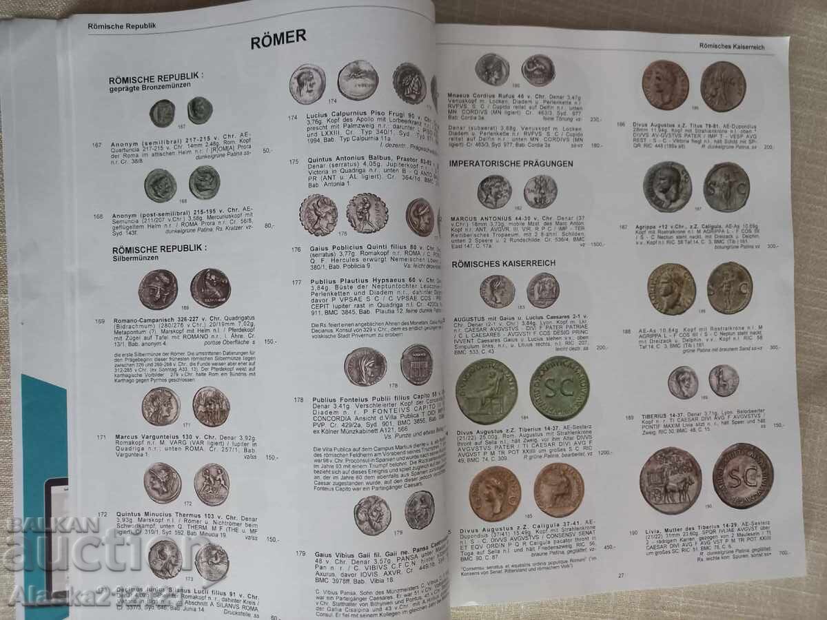 Numismatică - Catalog de licitație pentru monede vechi cu preț € 5.00 | 9.78 BGN