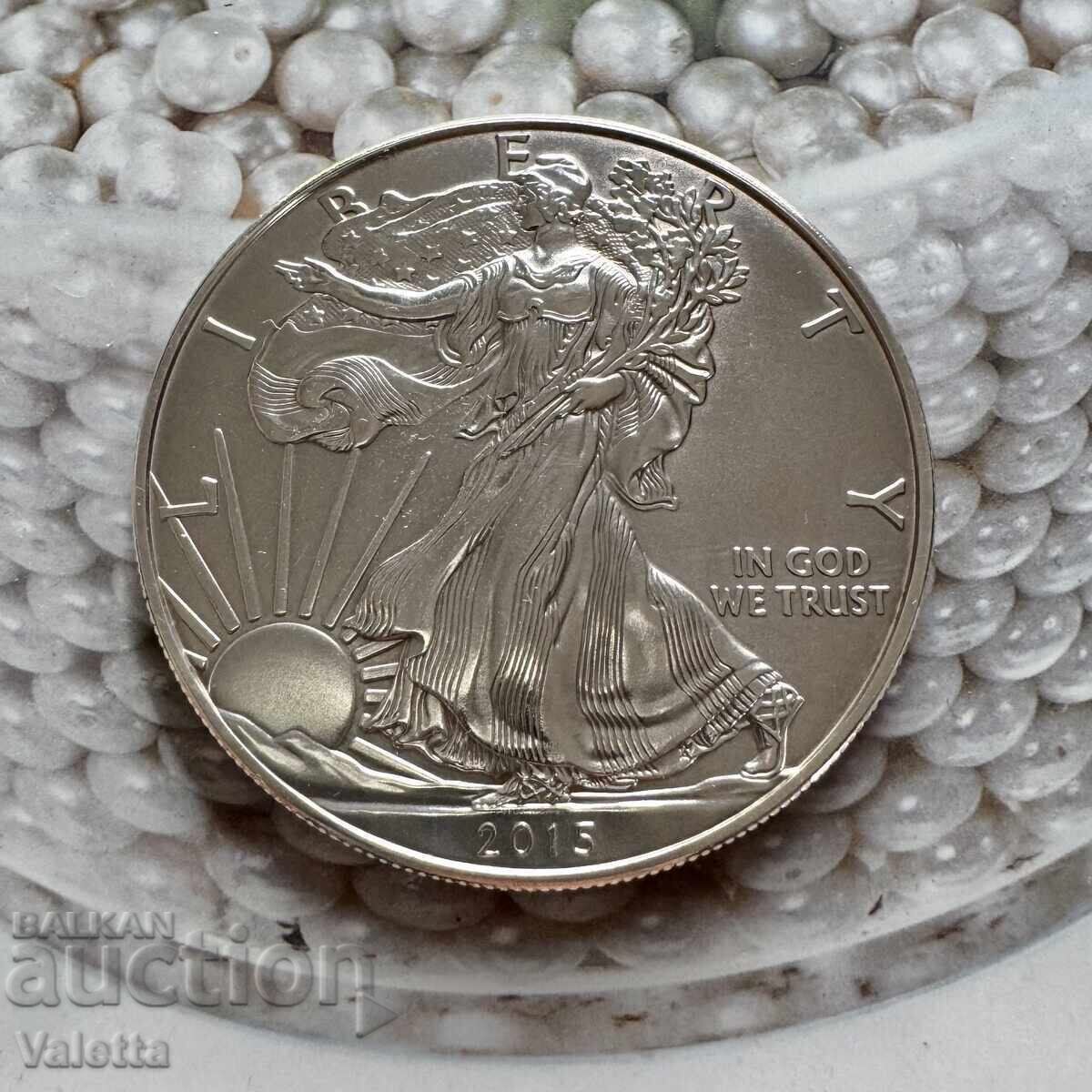 1 dolar American Silver Eagle din 2015