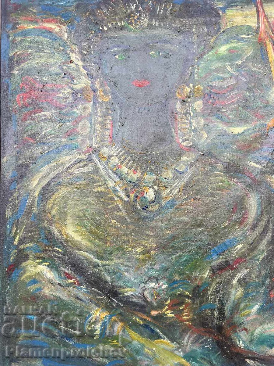 Delivery of PAINTING OLYMPIA OIL ON CANVAS SIGNED 1995