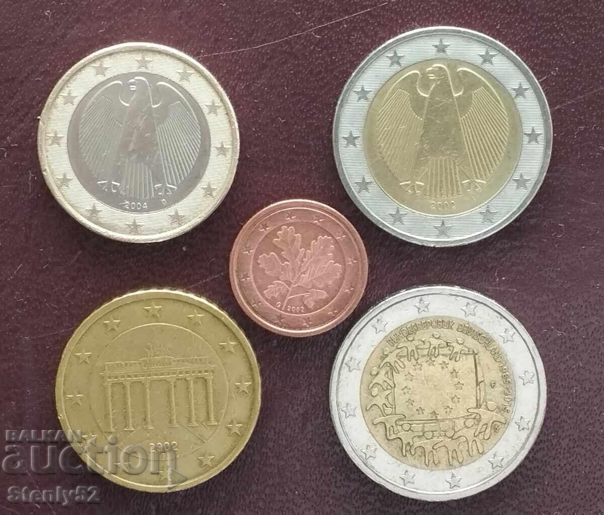 Set incomplet de monede E.U. Germania Set incomplet de monede E.U. Germania