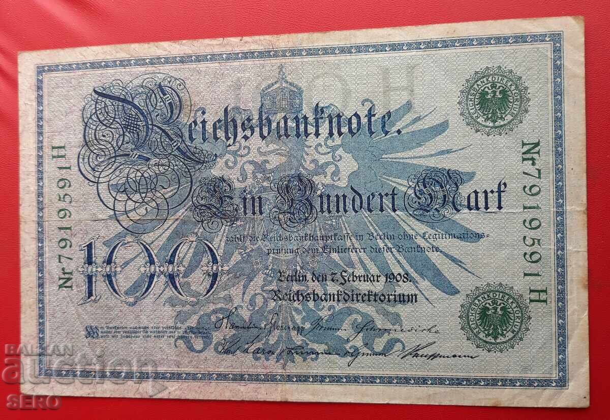 Bancnotă-Germania-100 mărci 1908 cu preț € 1.00 | 1.96 BGN
