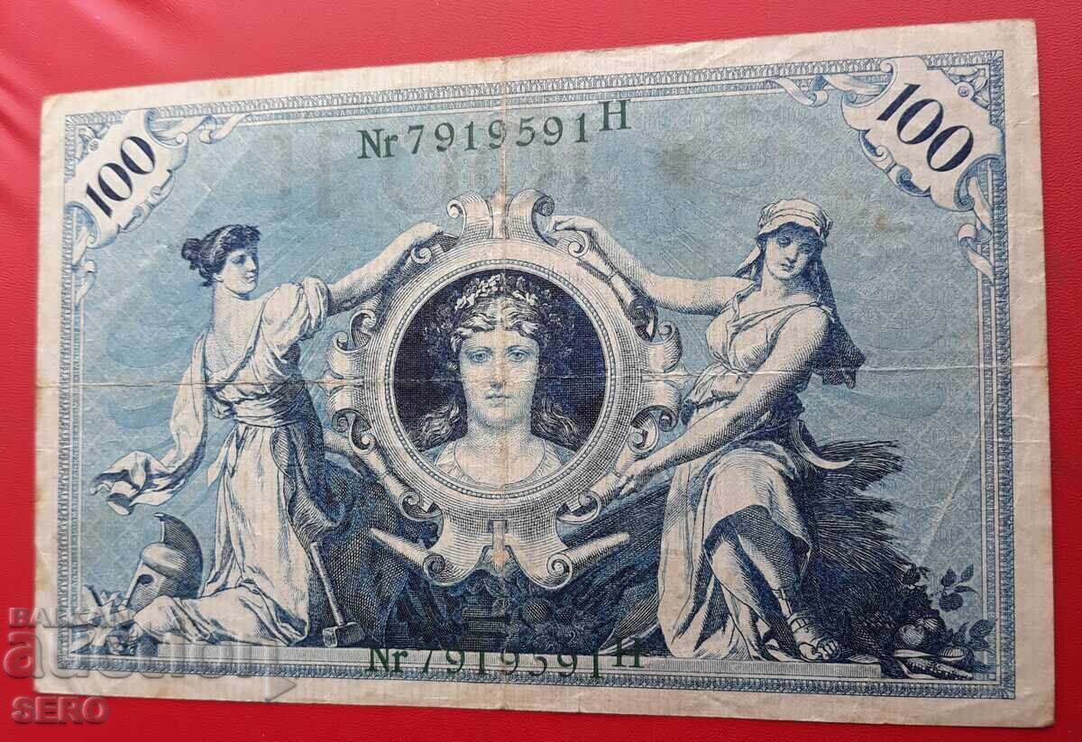 Bancnotă-Germania-100 mărci 1908