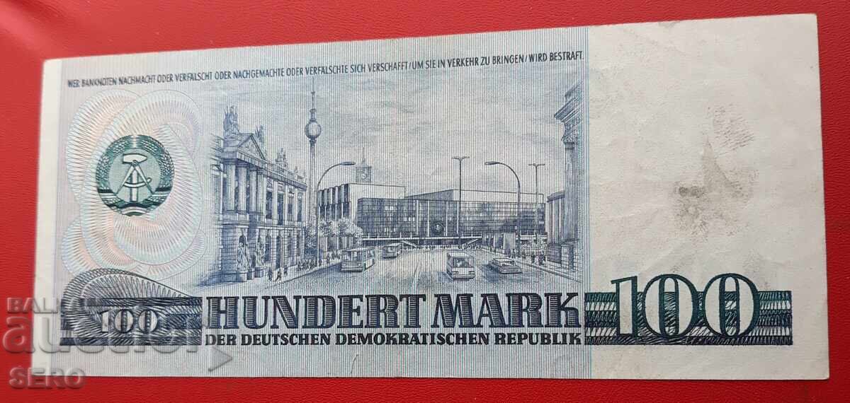 Bancnotă-Germania-RDG-100 mărci 1975 cu preț € 5.00 | 9.78 BGN