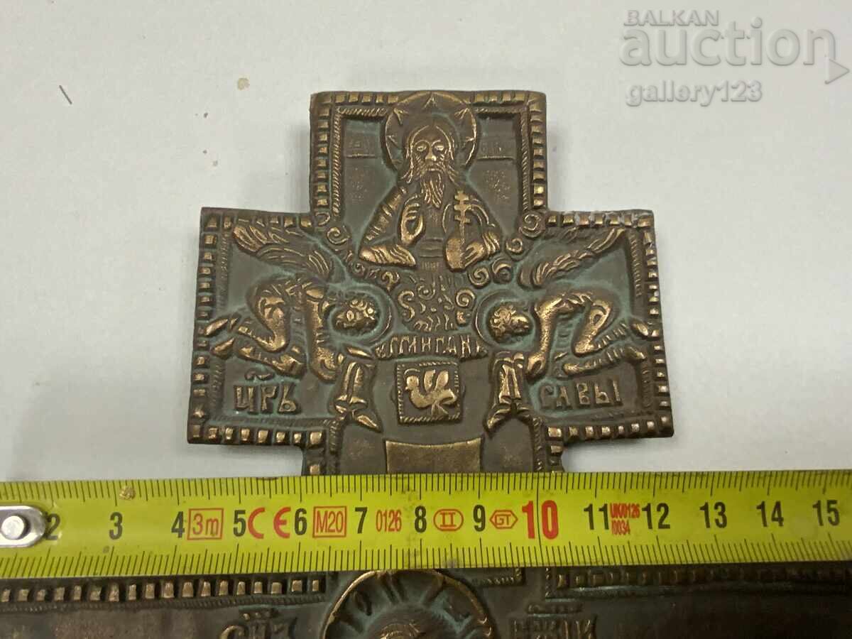 Russian large bronze cross - 7